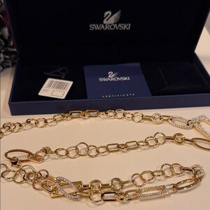 Swarovski Gold and Silver Chain Necklace